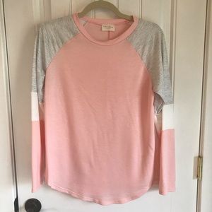 Boutique long sleeve French terry top